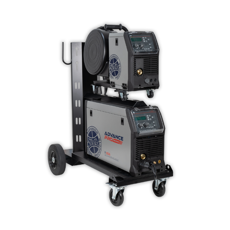 Strata AdvanceMig400C 400A Three Phase MIG/ARC/Lift TIG Wire Feeder Trolley Package