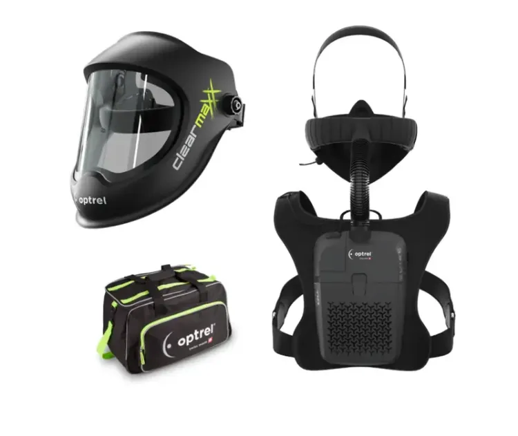 Optrel Swiss Air PAPR Multi Use Respiratory System & Clearmaxx Grinding Helmet Kit