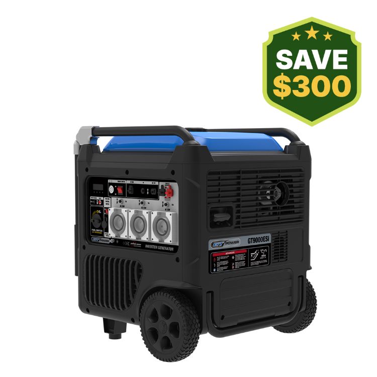 GT Power GT9000ESi 9000W/11.25kVA Electric Start Silenced Inverter Generator